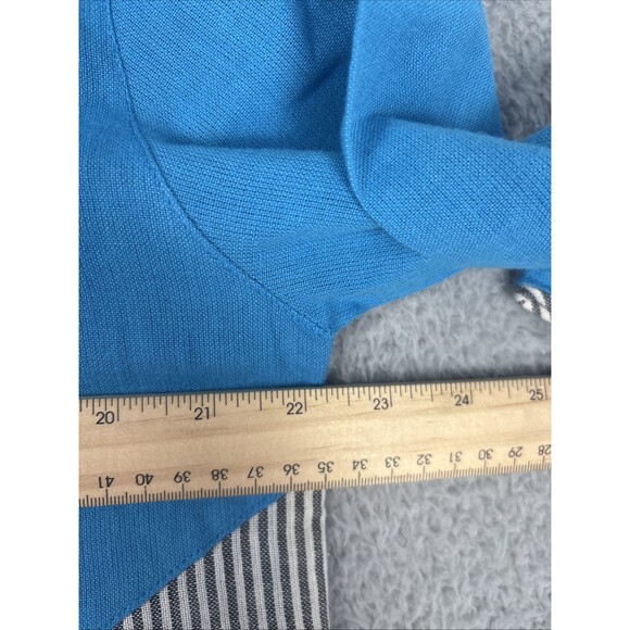 Dragonfly Artisian Women Turquoise Blue Blk Wh Pullover Cotton Blouse Sz XL Boho - Picture 6 of 6